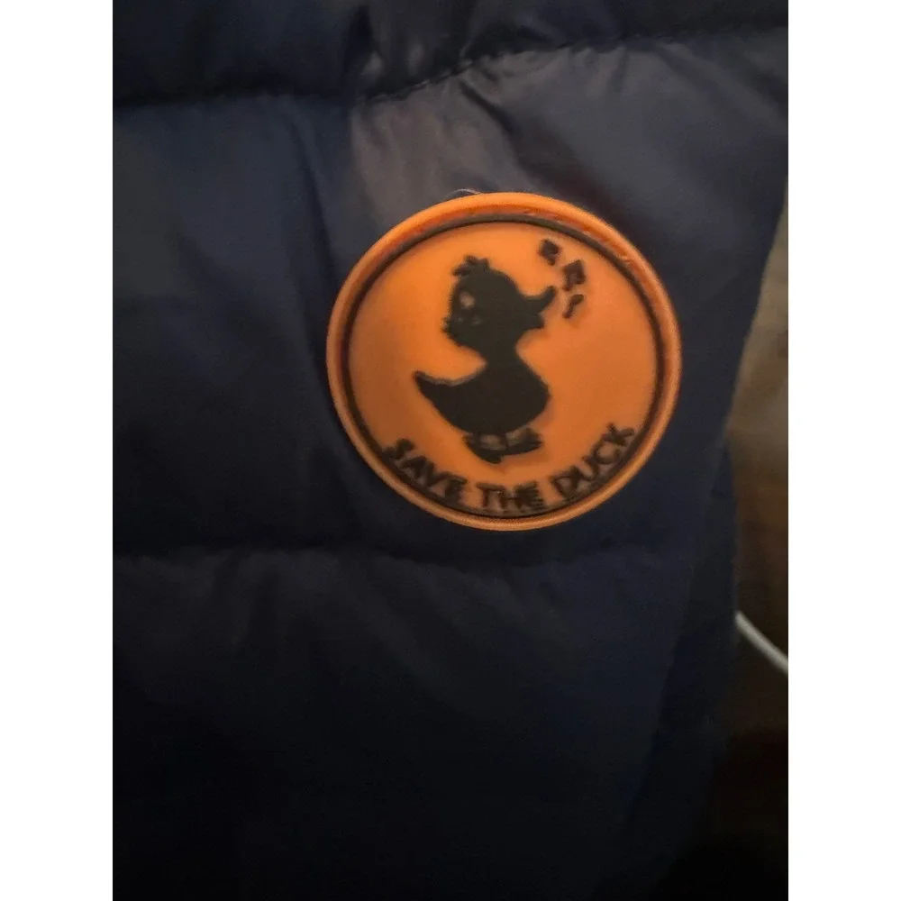 Save the Duck Navy‎ Leci / Dony Hooded Puffer Jacket Animal Free Kids Small